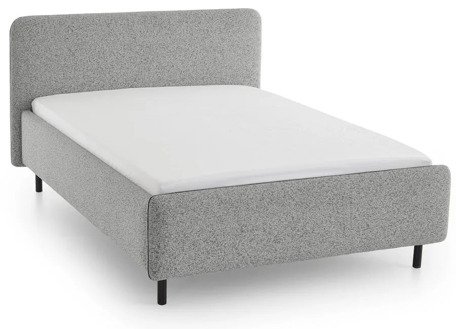 Letto matrimoniale imbottito grigio chiaro rete non inclusa 140x200 cm Primo – Meise Möbel
