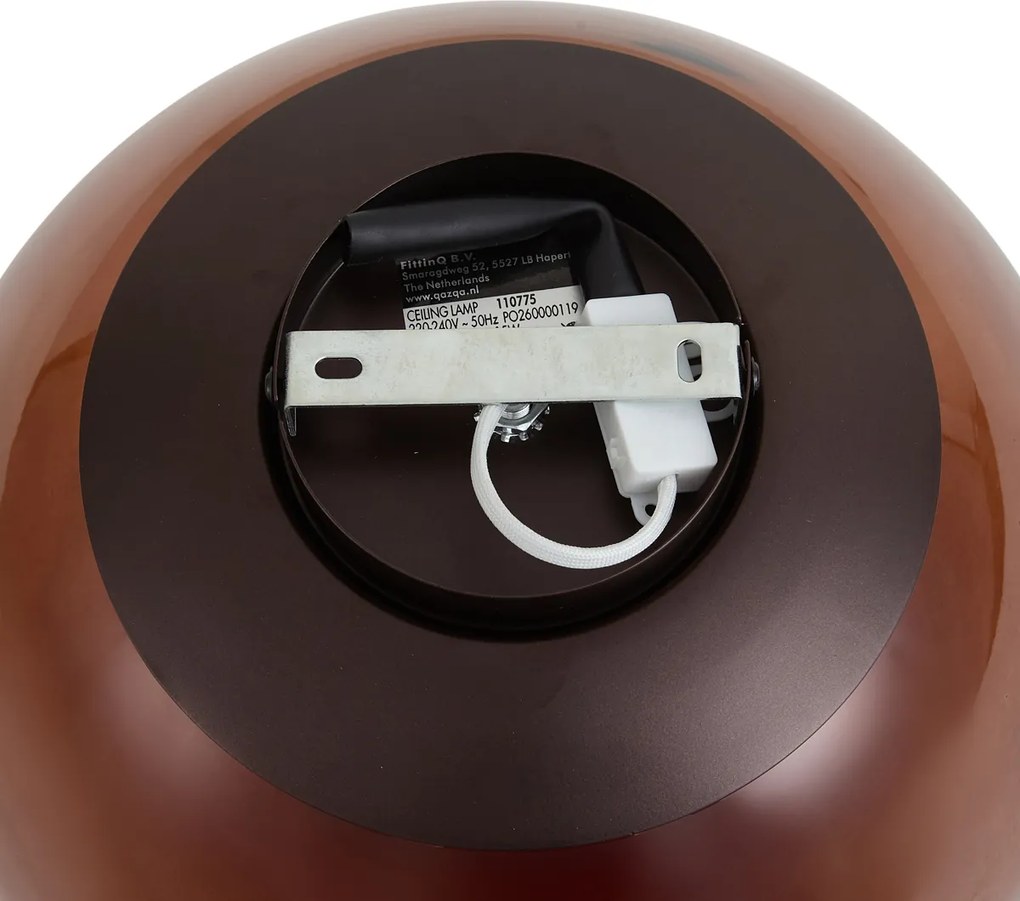 Plafoniera di design marrone con vetro marrone - Giselle