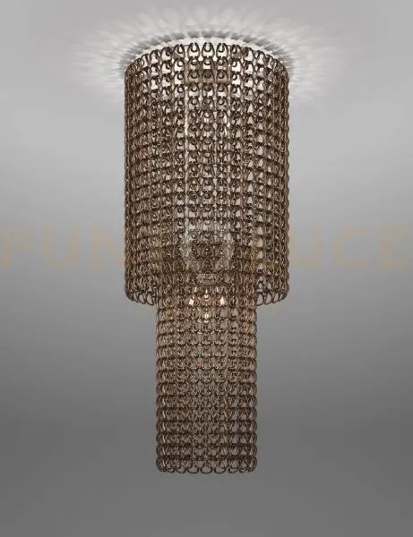 Giogali lampadadario a soffitto ca2 cristallo bronzo e cromo lucido...