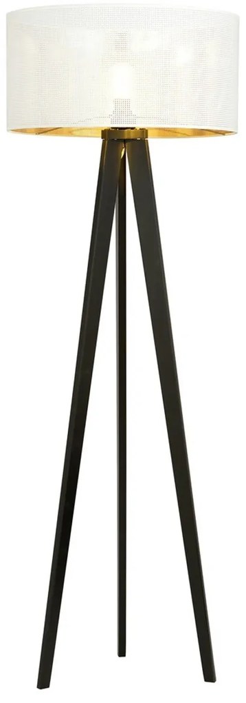 Lampada da Terra in Acciaio e Tessuto ASTON 1 E27