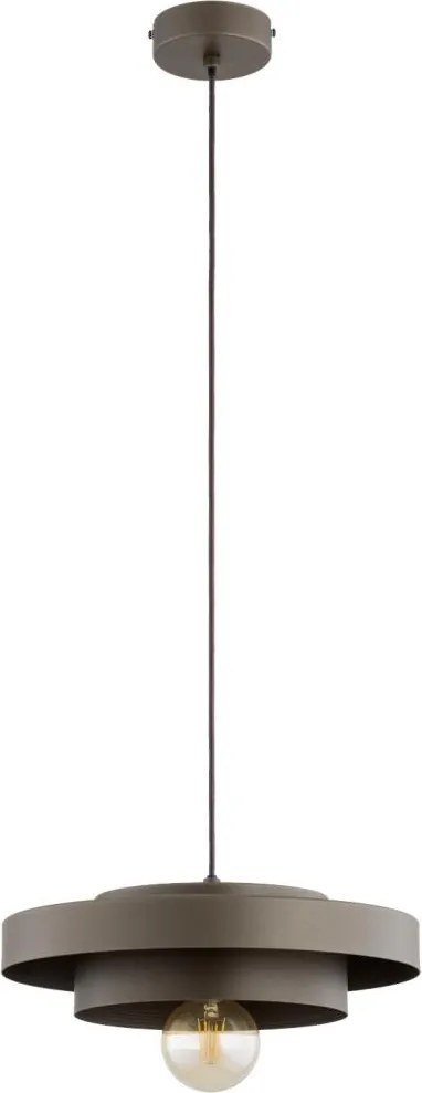 Lampadario a sospensione CEROTI con cavo 1xE27/15W/230V, marrone