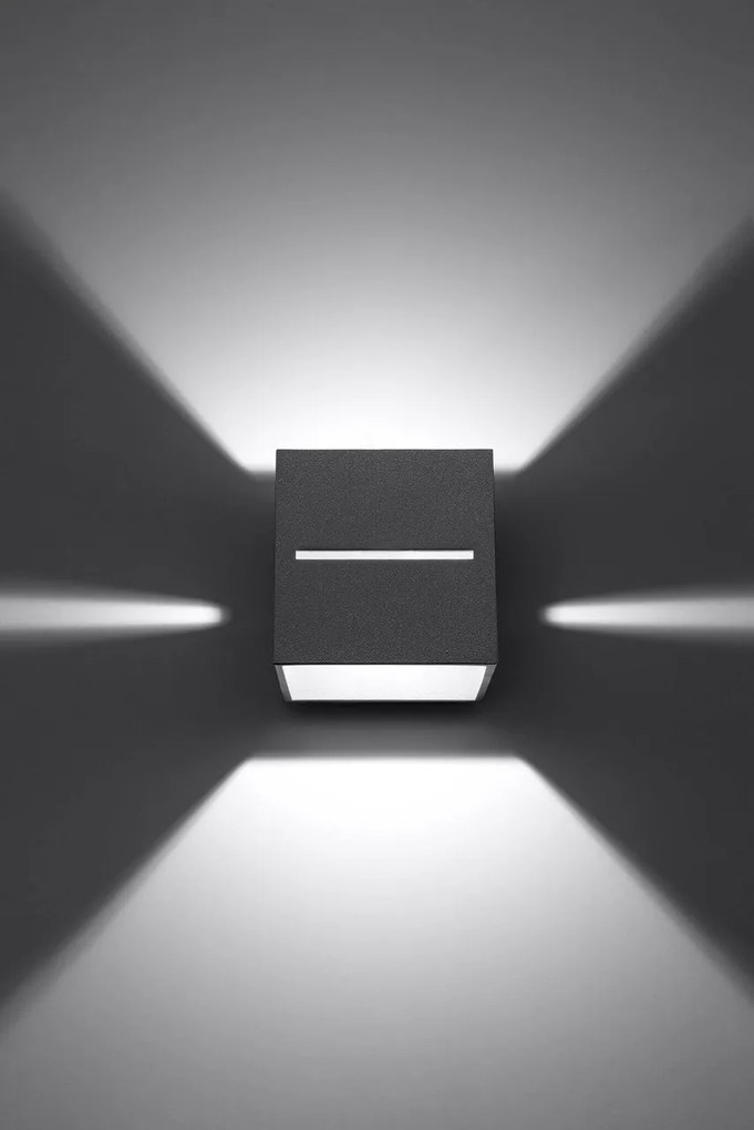 Applique da Parete in Alluminio LOBO G9 Grey Bidirezionale da interno