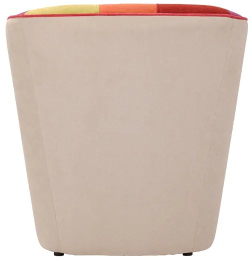 Poltrona in tessuto valentina BEIGE e seduta in patchwork