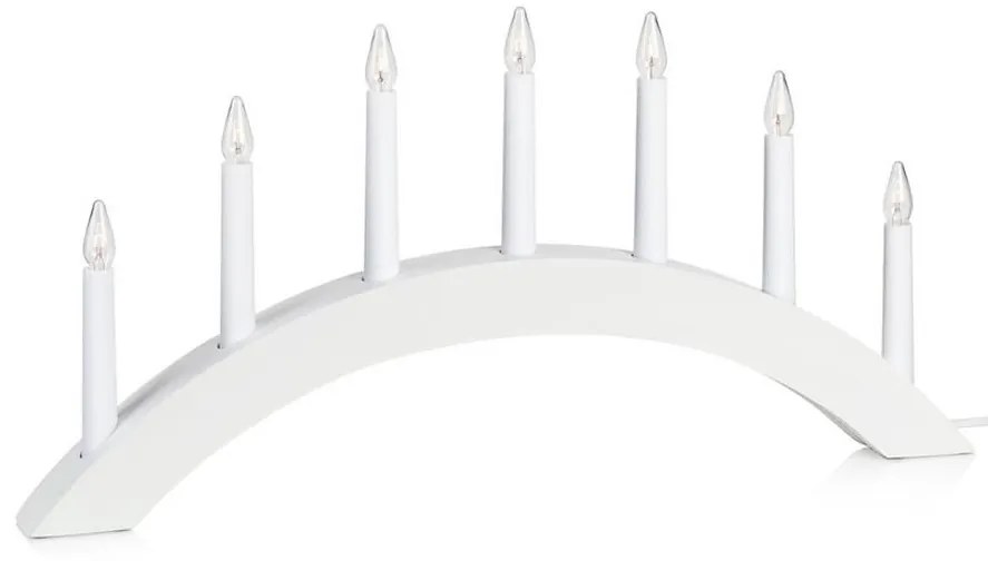 Markslöjd 704830 - Candelabro di natale ATLE 7xE10/3W/230V bianco