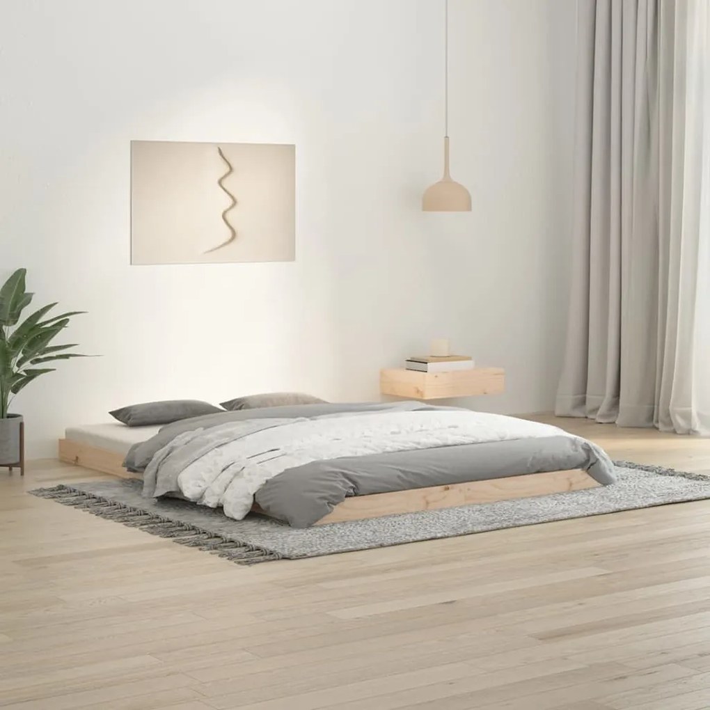Giroletto 135x190 Cm Double İn Legno Massello Di Pino /
