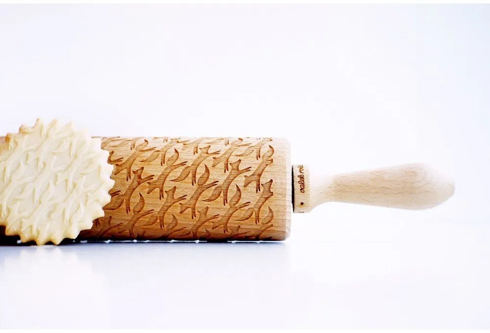 Rullo per pasta in legno goffrato Foxes - Valek