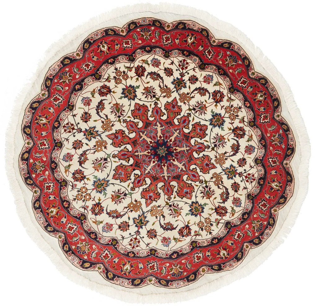 Tabriz Tappeto persiano 150 x 150 Beige (Iran) Annodato A Mano