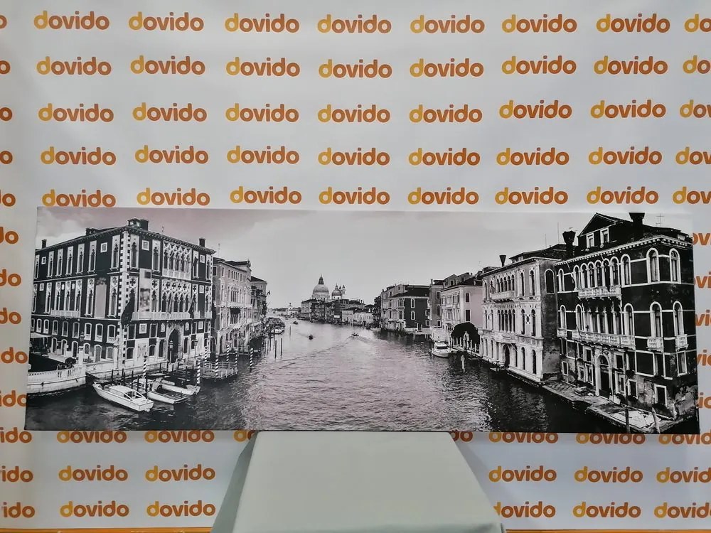 Quadro su tela – Famosi canali di Venezia in bianco e nero