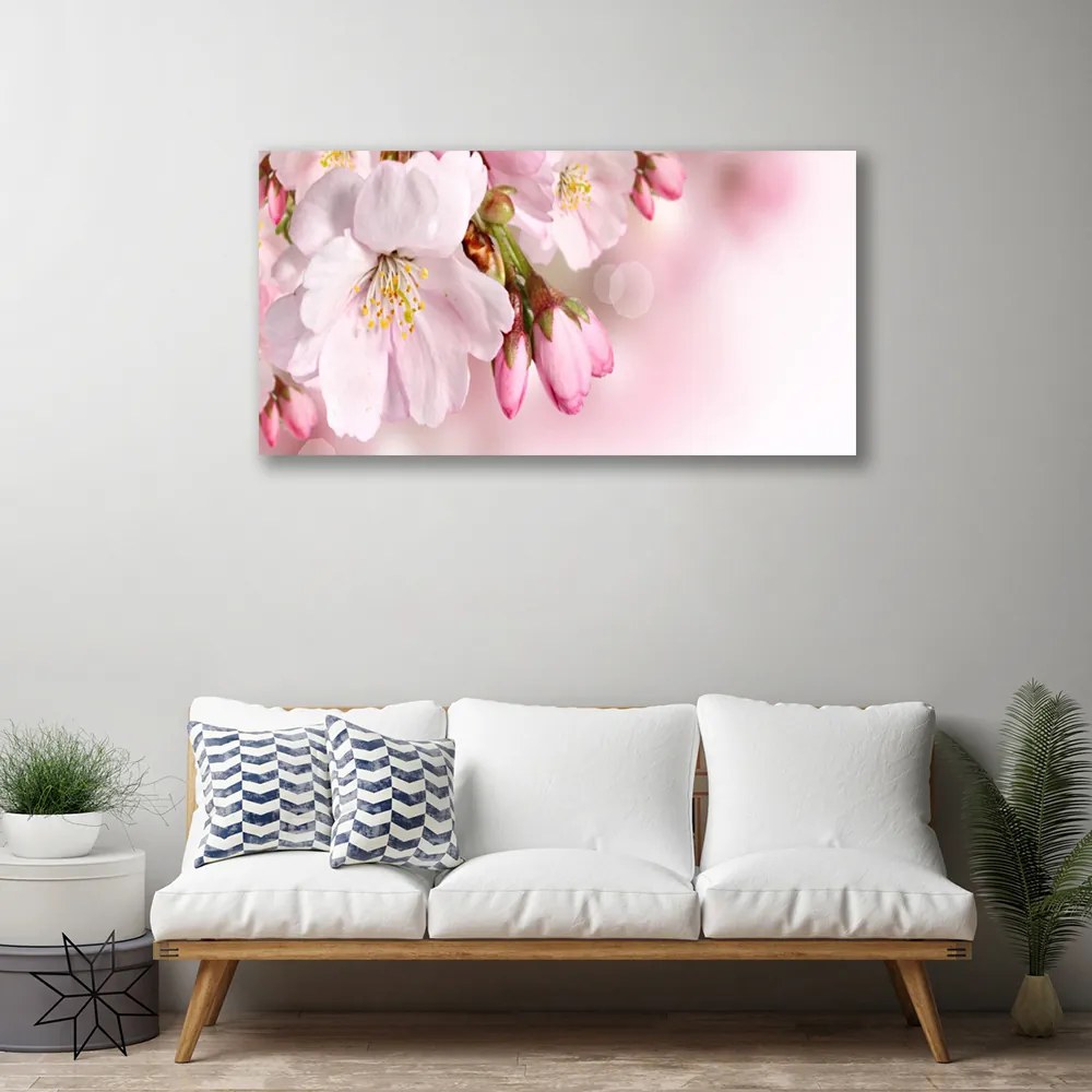 Foto quadro su tela Fiori Sul Muro 100x50 cm