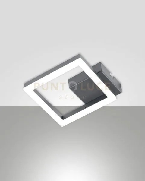Bard applique antracite 1 luce 3000k - 11w - 1080 lm, 17cm dimmerabile