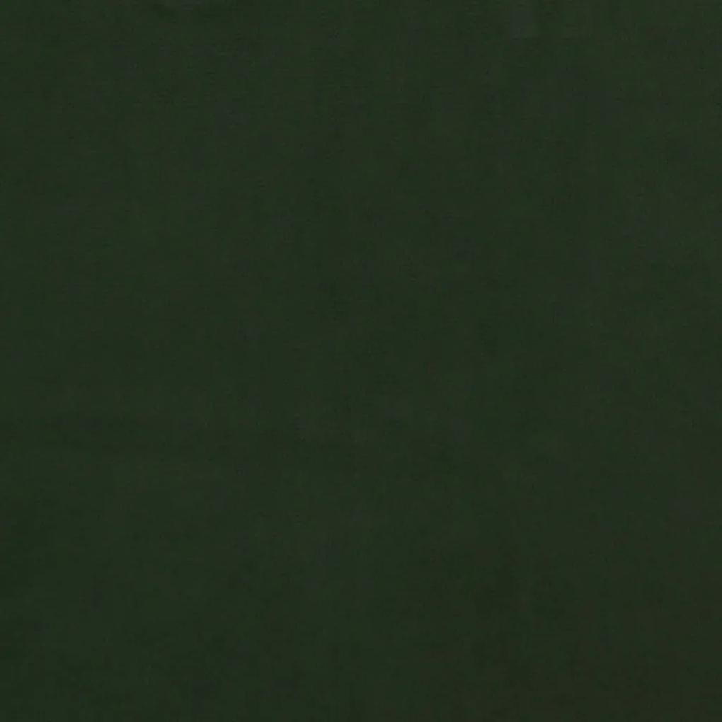 Poggiapiedi Verde Scuro 60x60x36 cm in Velluto