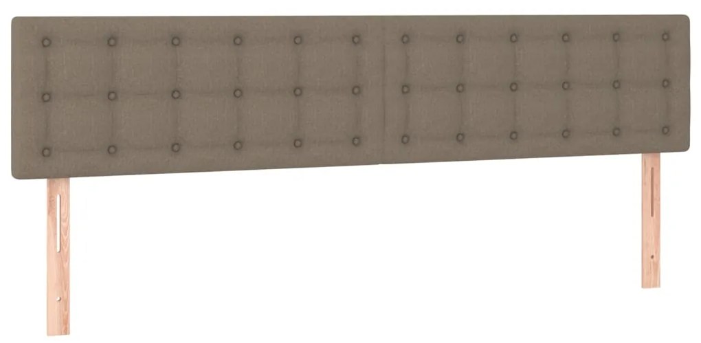Testiera 2 pz tortora 100x5x78/88 cm in tessuto
