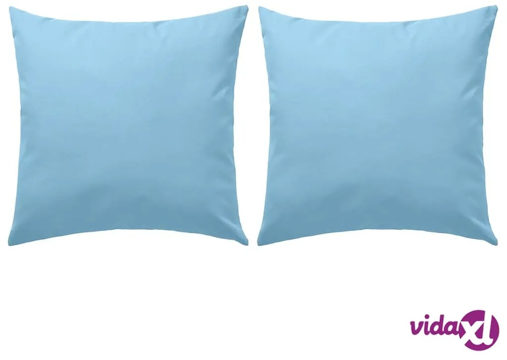 vidaXL Cuscini da Esterno 2 pz 60x60 cm Azzurro