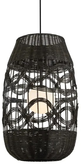 Lampadario a sospensione con filo ARONA 1xG9/9W/230V diametro 40 cm nero