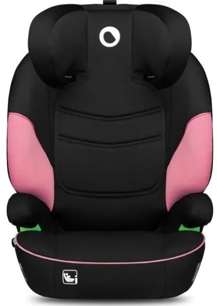 Lionelo - Seggiolino auto LARS i-Dimensioni 100-150 cm nero/rosa
