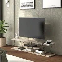 Mobile TV 'Sffle' Consolle Basso Porta TV a 3 Ripiani 143 x 33 x 30 cm Mobile TV Moderno Mobile TV da Soggiorno -