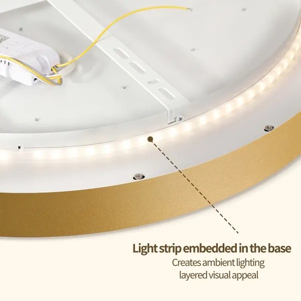 Brilagi - Lampada LED dimmerabile GLASS POOL DOUBLE LED/48W/230V 40 cm dorata + telecomando