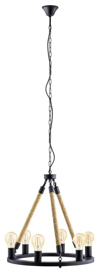 Eglo 49694 - Lampadario a sospensione con catena FINDLAY 6xE27/60W
