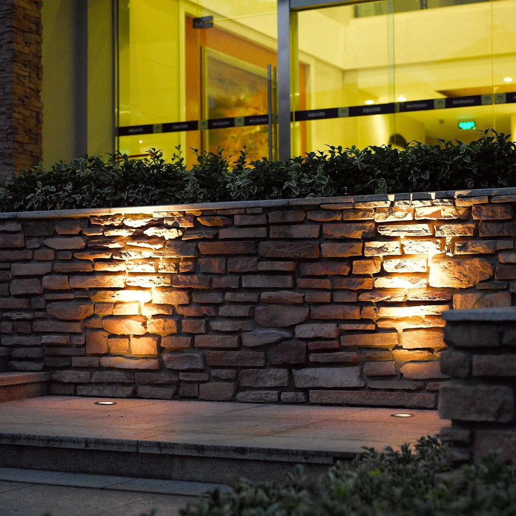 Lucande Lampada da incasso per pavimento a LED Jos, rotonda, orientabile, IP67