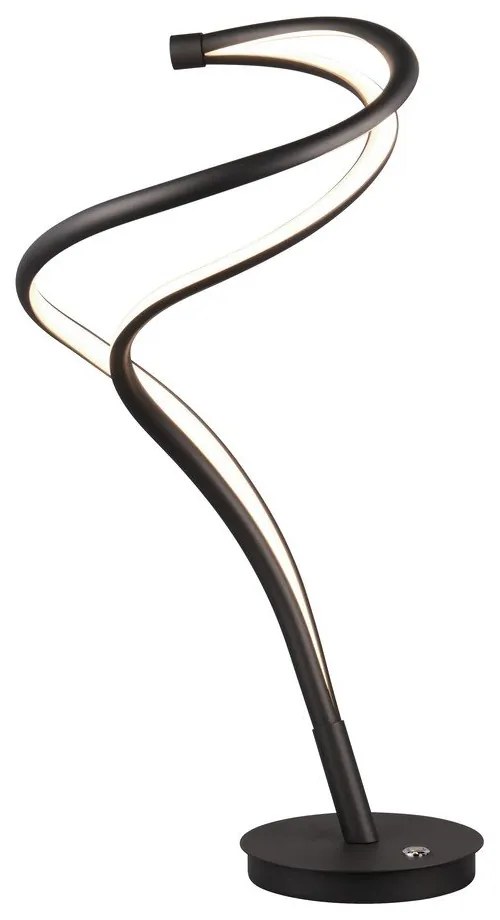 Lampada da tavolo a LED nera con paralume in metallo (altezza 56 cm) Nala - Trio Select