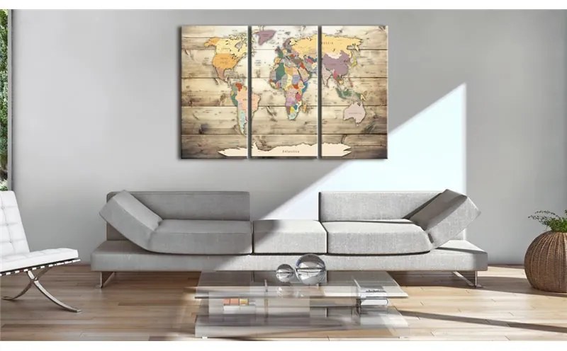 Quadro Map of Dreams  Colore Marrone, Dimensioni e Misure 120x80