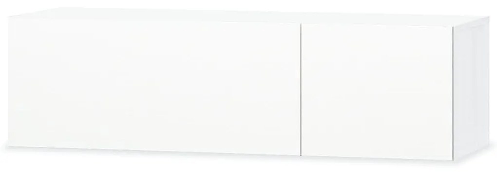 Mobile tv in truciolato 120x40x34 cm bianco lucido