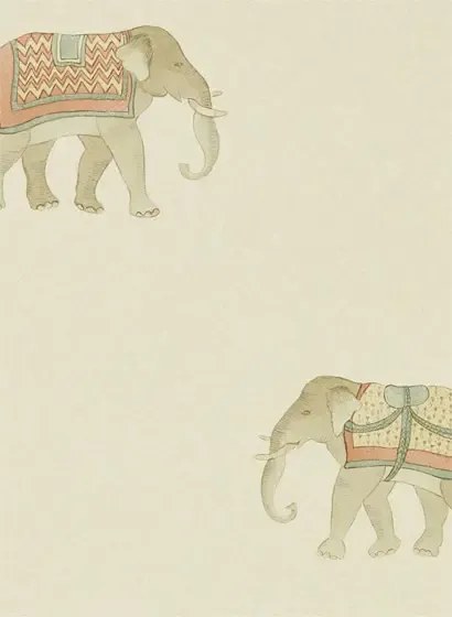 Sanderson Carta da parati India - Russet/ Sand