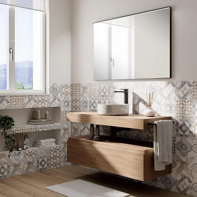 Mobile da bagno sotto lavabo L 120.3 x H 30 x P 46 cm rovere, 1 cassetto Step