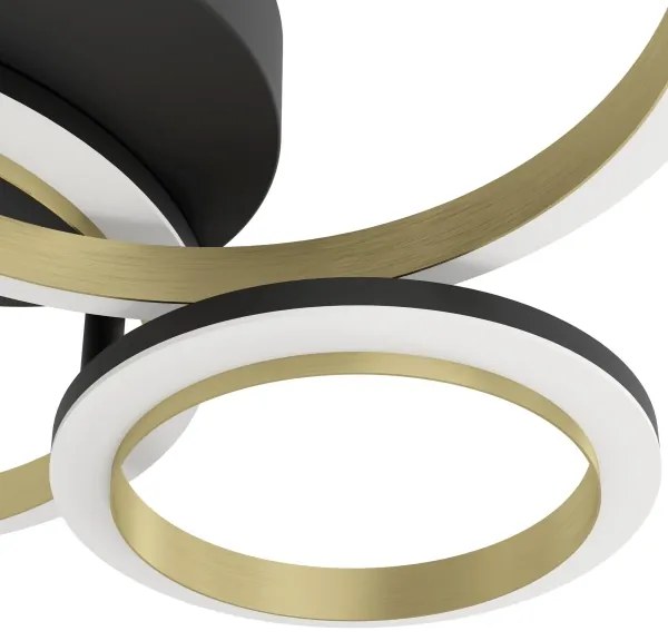 Eglo 901224 - Plafoniera LED dimmerabile CALLIERA LED/20W/230V nero/oro