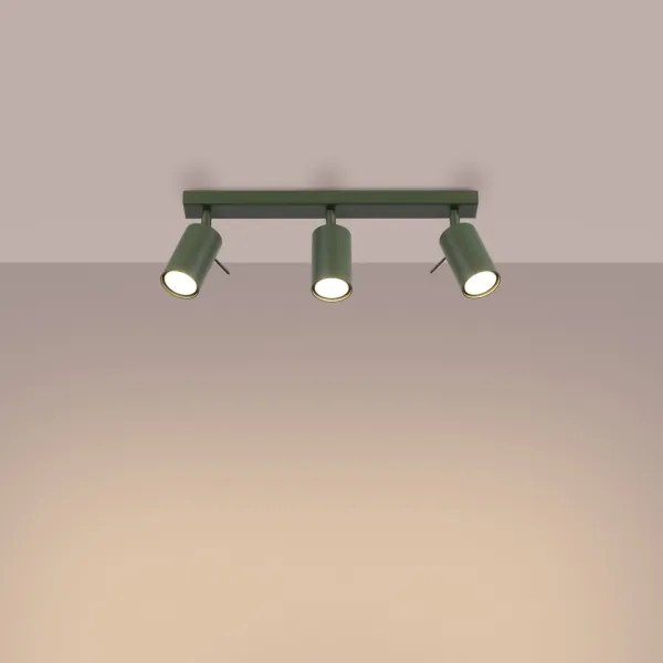 Sollux SL.1502 - Faretto RING 3xGU10/10W/230V verde