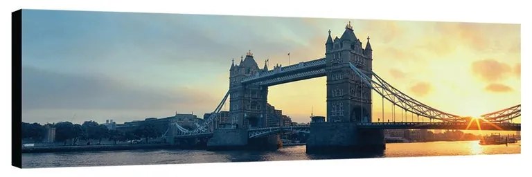 Stampa su tela Tower bridge sunset london, multicolore 160 x 60 cm