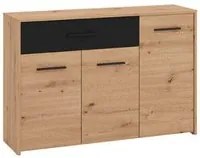 com tre ante un cassetto moderno minimal in legno cm 119,2 x 33,2 x 80,5 h - TIMBER