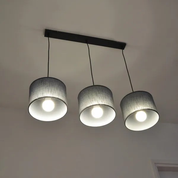 Lampadario a cavo ALBA 3xE27/15W/230V grigio