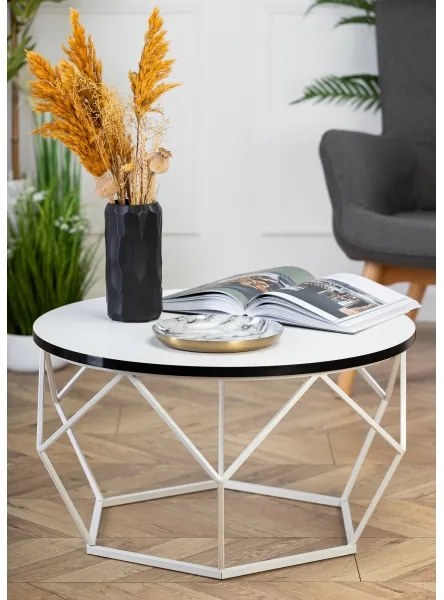 Tavolino DIAMOND 40x70 cm nero/bianco