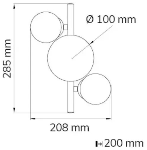 Wofi 4014.03.24.9000 - Applique a LED VILLA 3xG9/3W/230V cromo nero