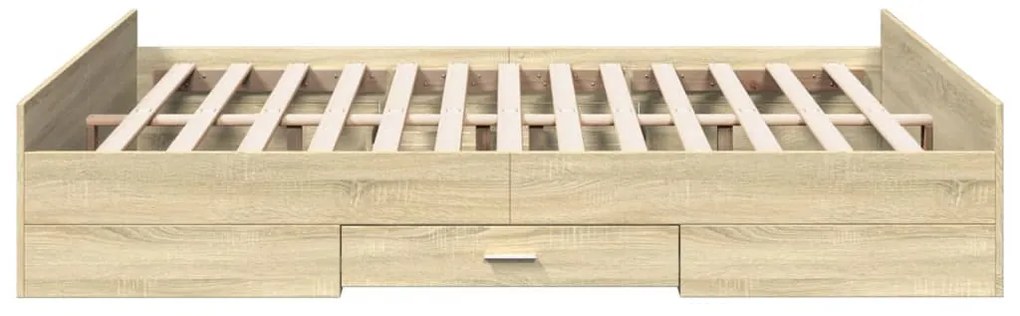 Giroletto cassetti rovere sonoma 150x200 cm legno multistrato