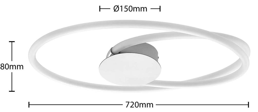 Lucande Ovala plafoniera LED, 72 cm