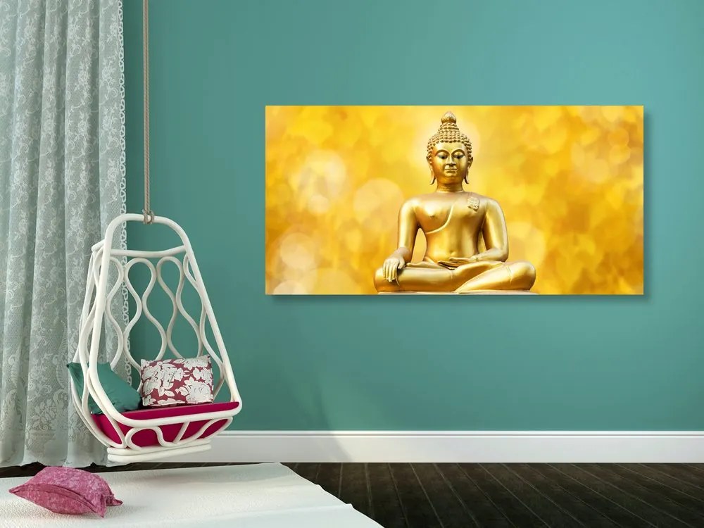 Quadro su tela – Statua dorata di Buddha