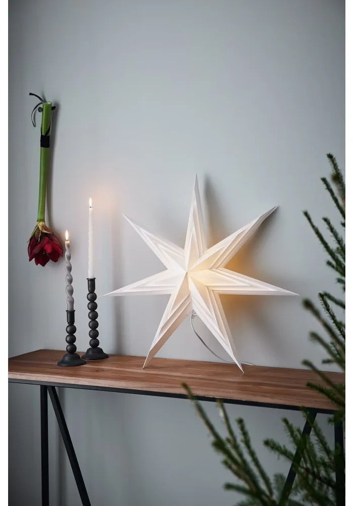 Decorazione luminosa a sospensione bianca con motivo natalizio ø 70 cm Sombra - Markslöjd
