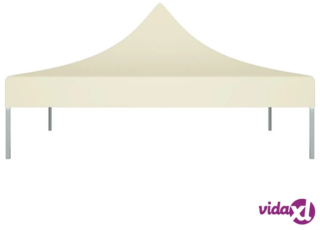 vidaXL Tetto per Tendone per Feste 2x2 m Crema 270 g/m²