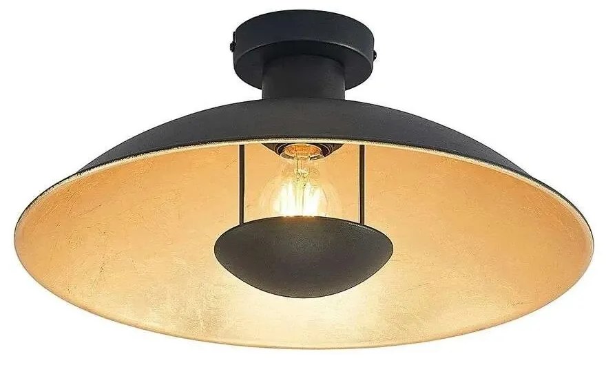 Lindby - Narisara Plafoniera Ø40 Nero/Oro Lindby