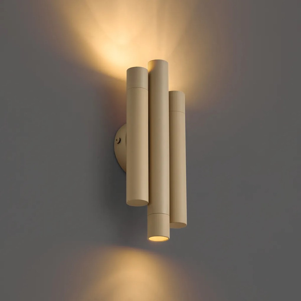 Applique retrò beige 3 luci - Pipes