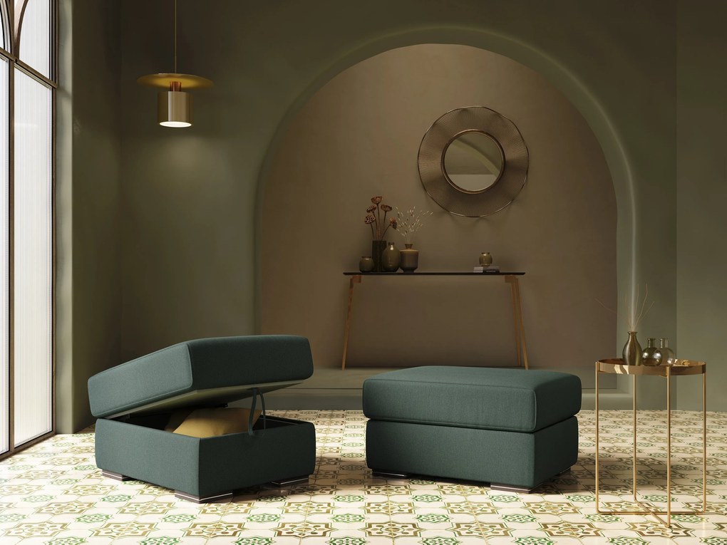 Sun pouf apribile contenitore in tessuto smacchiabile ad acqua T05 verde