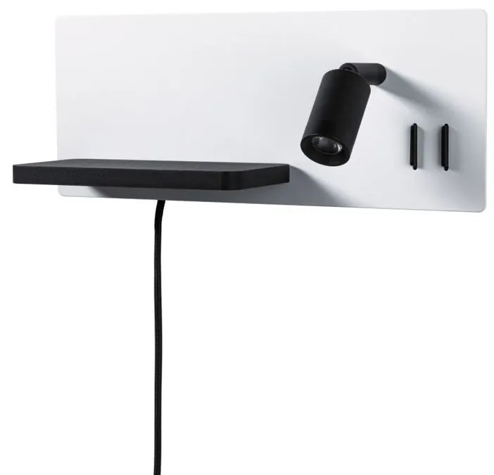 Paulmann - Serra LED Applique da Parete USB C Dim. Right Side Matt Bianco/Matt Nero Paulm