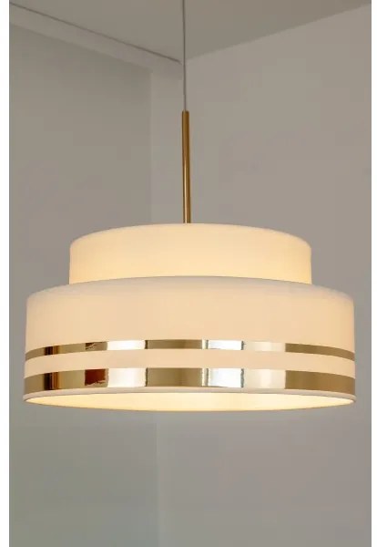 Lampadario a sospensione con filo TAMI 1xE27/60W/230V beige/oro