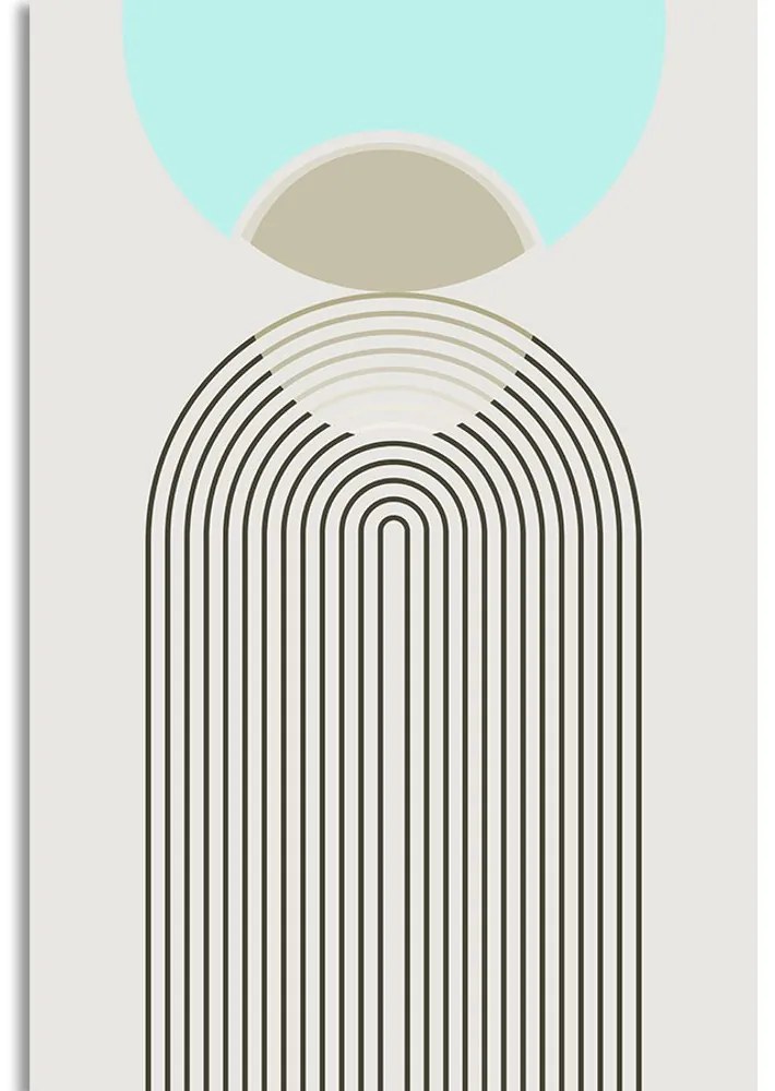 Quadro su tela – Arcobaleno del futuro Mid-Century