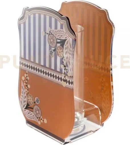 Vaso bucarest grande disegno sveva in cristallo acrilico decorato e...
