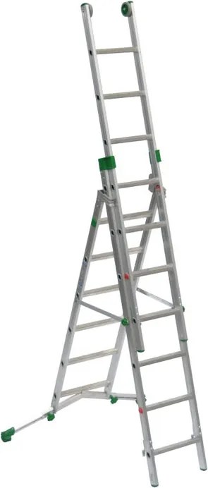 Scala a sfilo FACAL Super Prima in alluminio 3 rampe da 7 gradini portata massima 150 kg EN 131 per lavori fino a 6 m