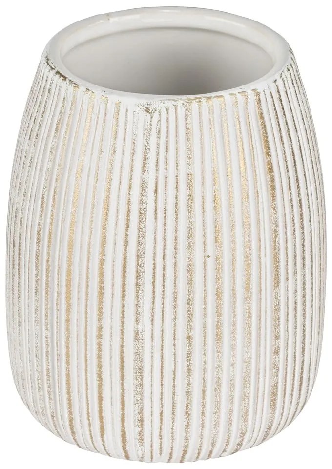 Portaspazzolino bianco/dorato in ceramica Pascoli – Wenko