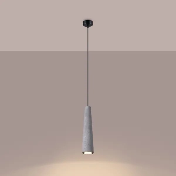Sollux SL.1347 - Lampadario a sospensione con filo ELECTRA 1xGU10/10W/230V calcestruzzo/grigio